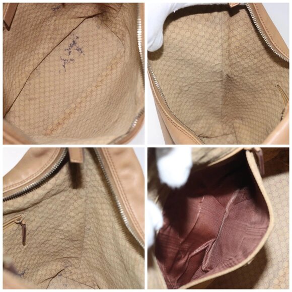 GUCCI Shoulder Bag Leather Brown Gold 001 4288 Auth - Picture 15 of 16